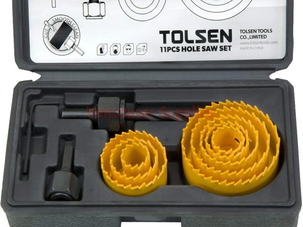 11pcs Hole Saw Pilot Drill Bit Kits for Plywood Drywall Wood